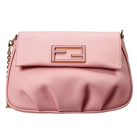 pink leather clutch bag.